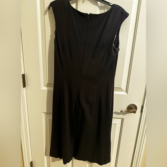 Alfani New Black Animal Print Sleeveless Cocktail Dress Size 14 - Picture 5 of 6
